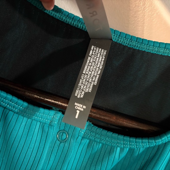 Torrid Teal Ribbed Racerback Bikini Top - Picture 7 of 7